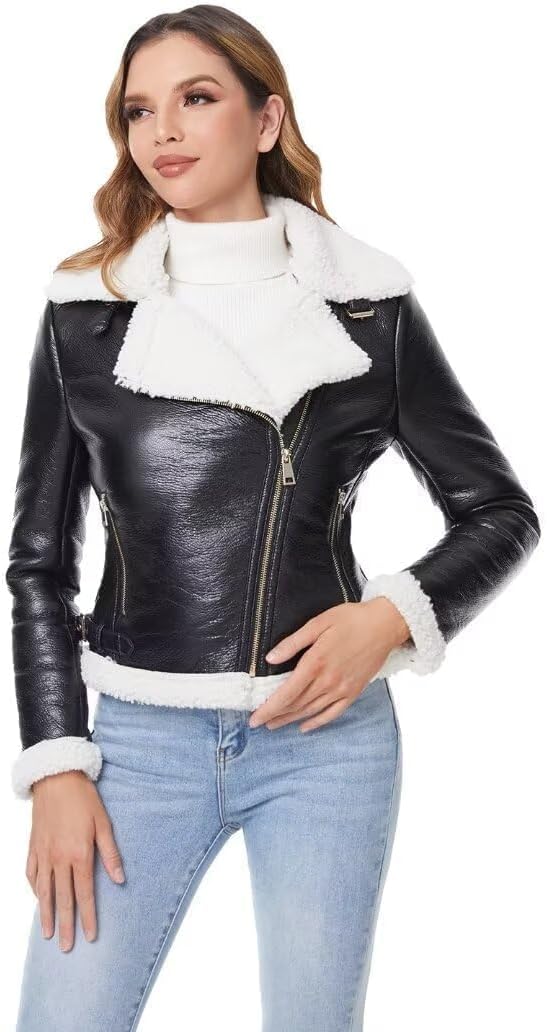 Black Faux Coat-Women