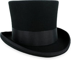 Black Felt Cowboy Top Hat