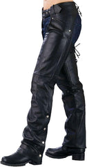 Black Leather Chaps-Women