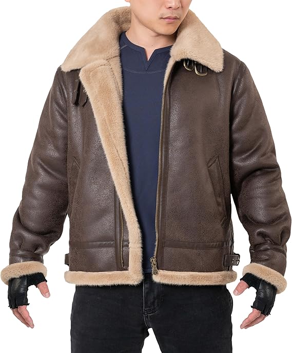 Brown Bomber Coat-Men