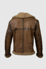 Aviator Bomber Leather Jacket-Men
