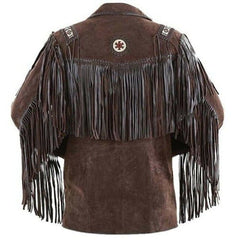 Dark Brown Cowboy Jackets back-Men
