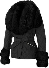 Gray Leather Coat-Women