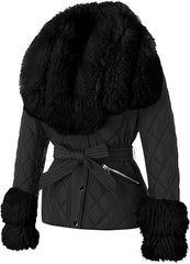 Gray Leather Coat-Women