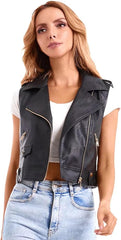 Leather Vest-Women
