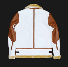 Men's Aviator Leather Jacket  Back