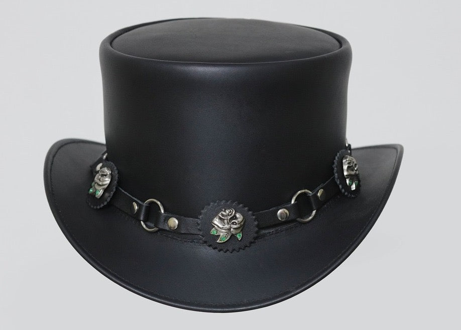 Men's Real Leather Cowboy Top Hat