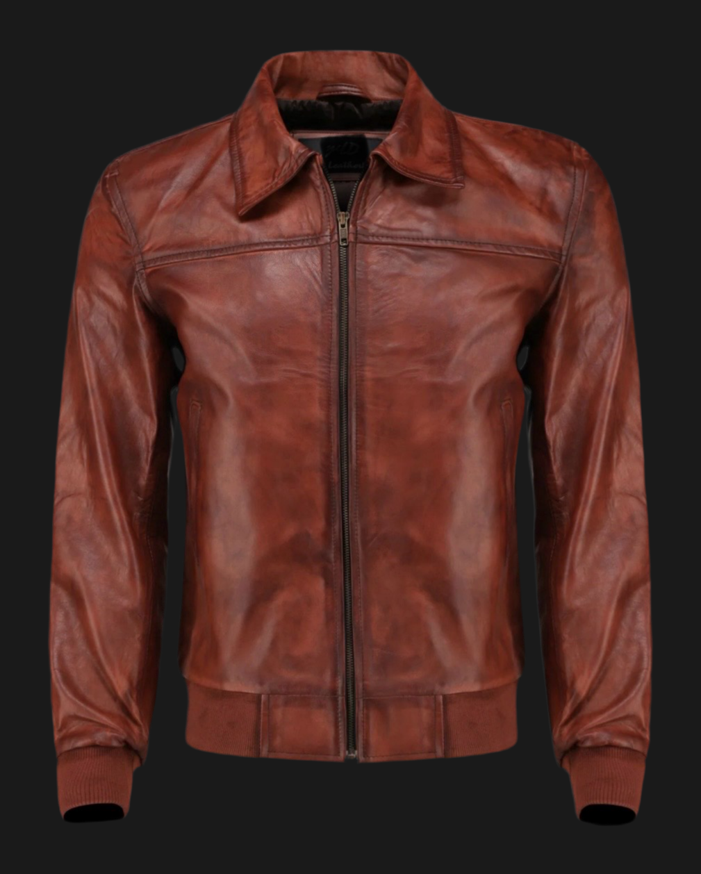 Motorcycle Leather Jacket Sheepskin-Men