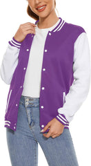 Purple Varsity Jacket-Women
