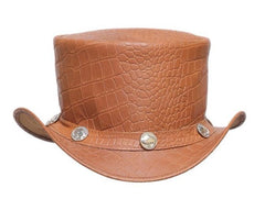 Tan Cowboy Style Top Hat