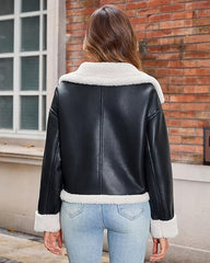 Black Faux Jacket-Women