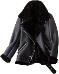 Black Women's Faux Coat