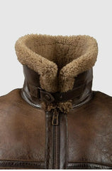 Aviator Bomber Leather Jacket-Men