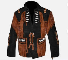 Black & Brown Cowboy Leather jackets for Men 