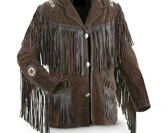 Dark Brown Cowboy Jackets-Men 