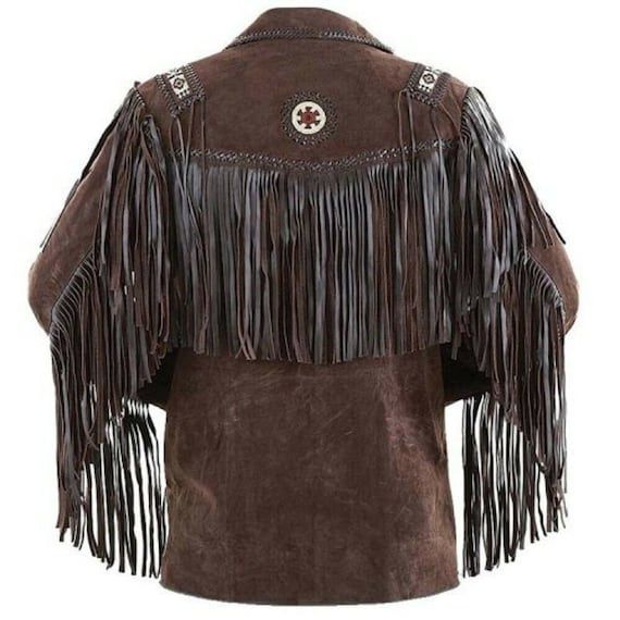 Dark Brown Cowboy Jackets back-Men 
