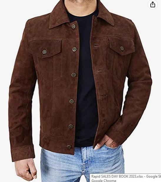  Goat Suede Leather Jacket-Men