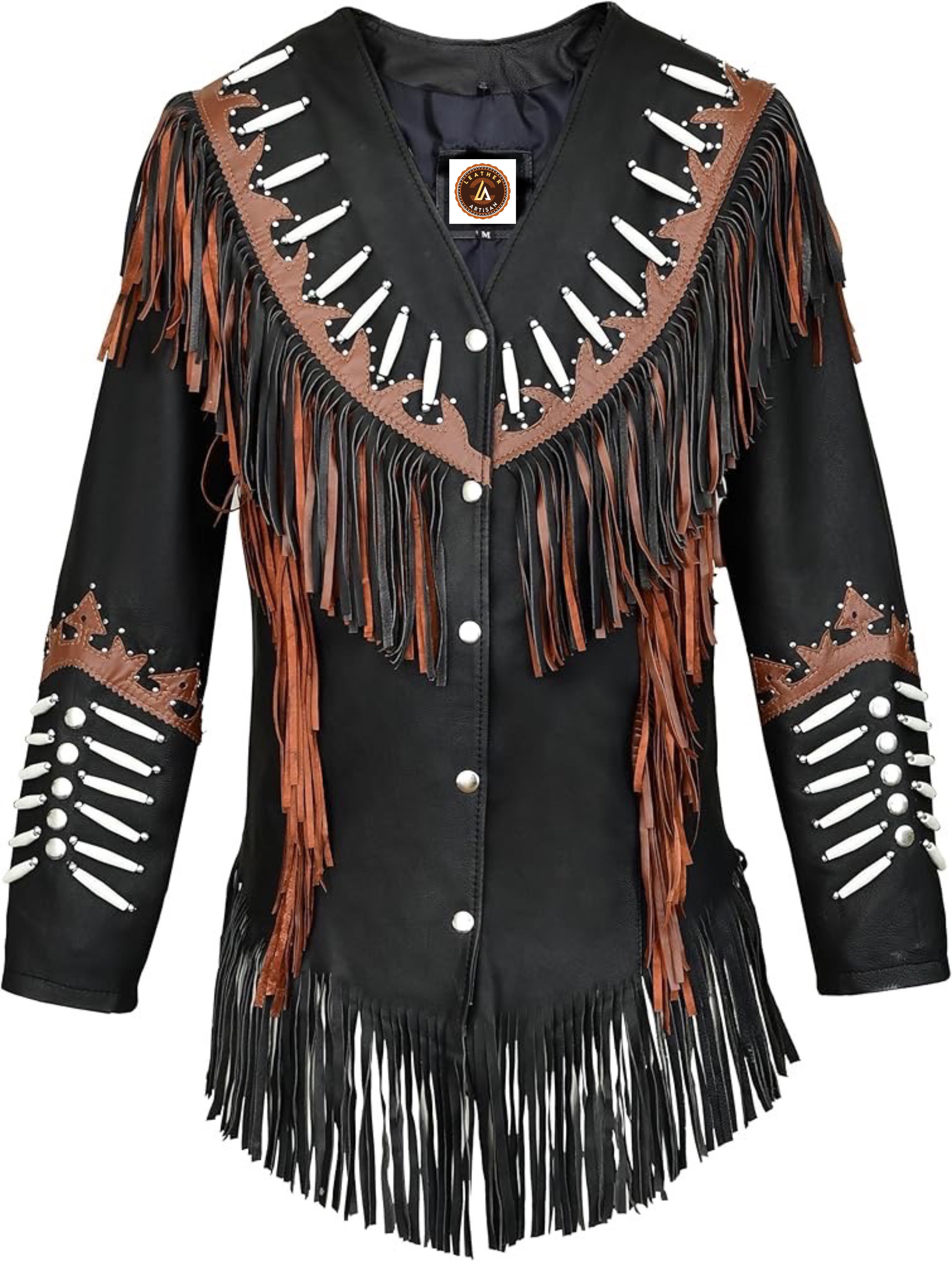 Traditional Western Style Fringed Jacket-women