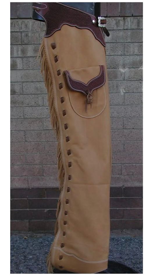 Western Cowboy Leather Horse Riding Chaps
