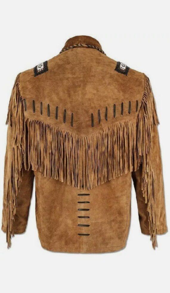 Western Cowboy Leather jacket back-Men