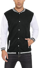 White Sleeves Varsity Jacket Men's outer
wear 