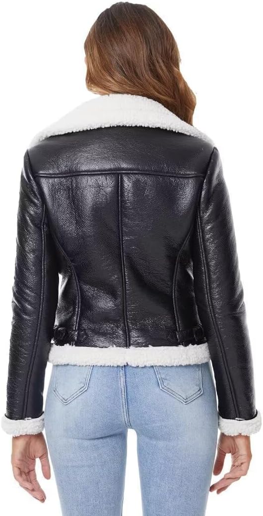 Black Faux Coat-Women