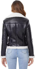 Black Faux Coat-Women