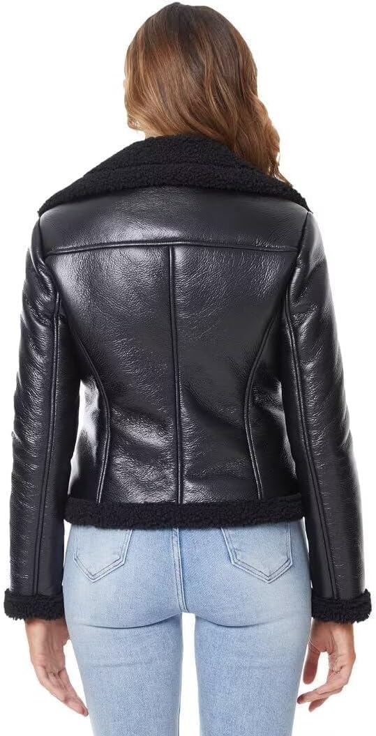 Fur Leather Jacket-Women